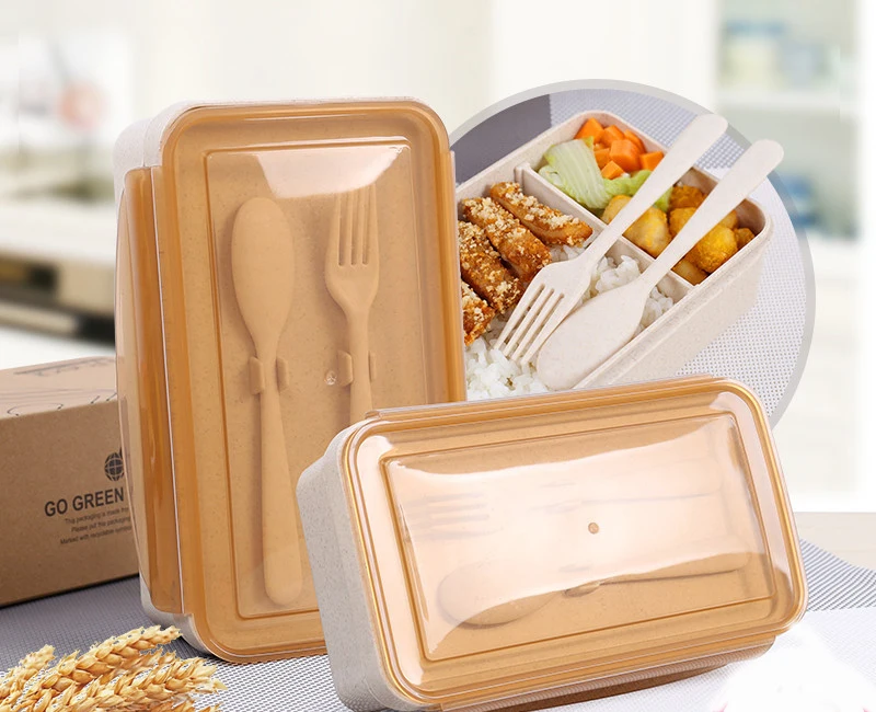

High quality Japanese Lunch Boxs Containers With Compartments Microwave Bento Box For Kids Picnic Food Container BPA Free