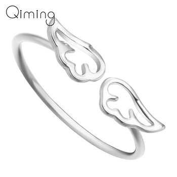 

fashion Gold Angel Wings Ring Adjustable Feather Ring Women Fashion Charming Wedding Finger Open Ring Statement Jewelry Bague