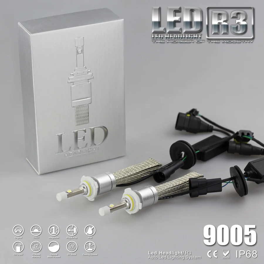 JGAUT R3 H7 светодиодный головной фонарь 9600lm XHP50 H1 H3 H4 HI Lo H11 H13 9005 9006 9012 Автомобильные