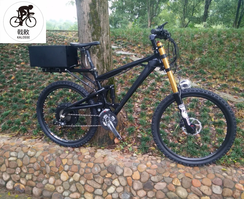 Flash Deal Kalosse  Full suspension  Hydraulic brakes  26er DH electriccal  bike  60V 2000W   electric mountain bike 9
