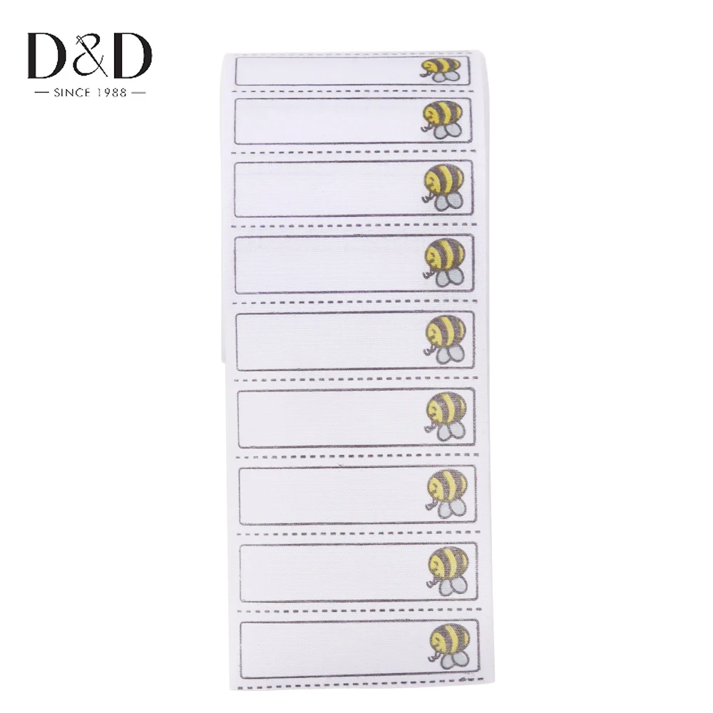

200pcs/pack Iron-on Bee Washable Name Labels Fabric Garment Tags Clothing Custom Labels Marker Set for Clothes Back to school