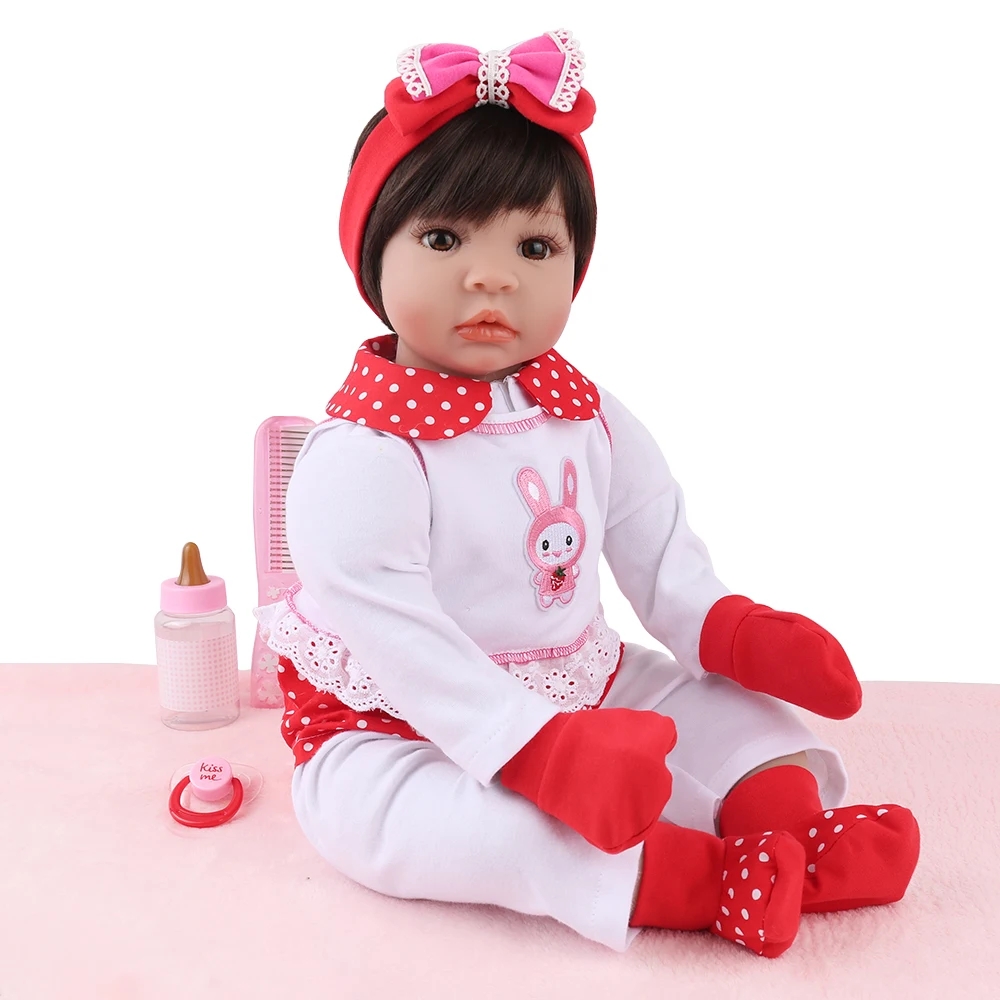 NPKDOLL Reborn Baby Doll Lifelike Bebe Boneca мягкая виниловая Акция очаровательная девочка милый 22