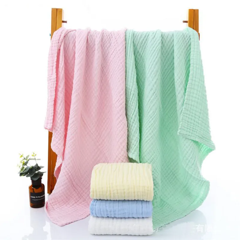 

6 layers solid cotton Baby Blankets Newborn Muslin Swaddles blanket Soft Newborn Blanket Bath Infant Wrap sleepsack Baby Blanket