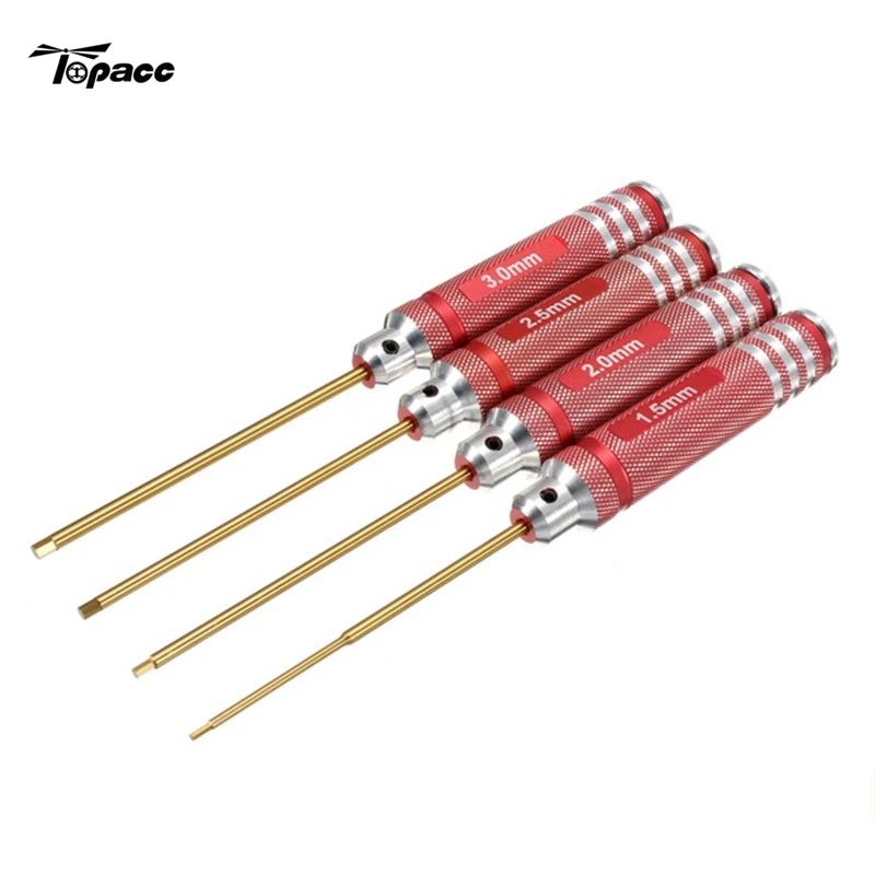 

4Pcs AZLRC ONERC Hex Driver HSS titanium H1.5/H2.0/H2.5/H3 Tool Set Red For RC Drones FPV Quadcopter Installation Repair DIY