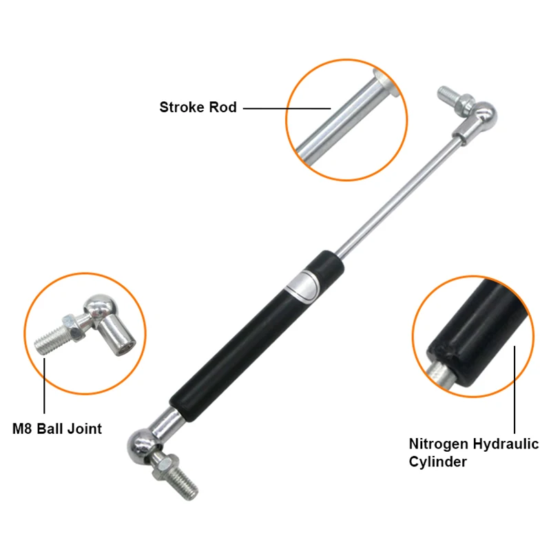 2 шт 150 мм отверстие для Центральной мебели газовая пружина 35 мм ход 10 кг сила шар газовая стойка, пружинный амортизатор 35 мм X 150 мм газовый демпфер