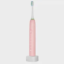 Взрослая электрическая Водонепроницаемая перезаряжаемая зубная щетка для глубокого очищения зубные щетки с сменными головками верхняя и беспроводная зарядная станция