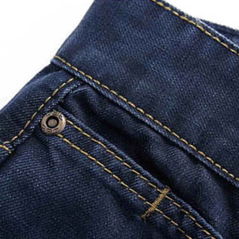 

Droppshiping Fashion Men Casual Jeans Pants Slim Straight High Elastic Feet Jeans Middle Waist Long Trousers dg88