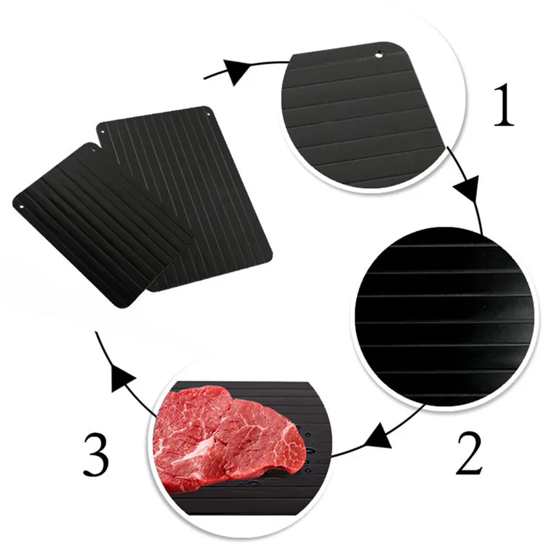 Hamburger Meat Beef Grill Make Tool Metal Plate Defrosting Tray Safe Fast Thawing Frozen Meat Defrost Kitchen Tool