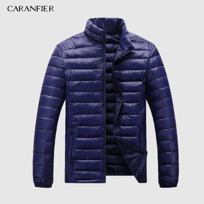 Бренд CARANFIER, хлопковое пальто для мужчин, Зимняя Толстая куртка с воротником, умное повседневное хлопковое пальто в английском стиле, дышащая теплая мужская куртка