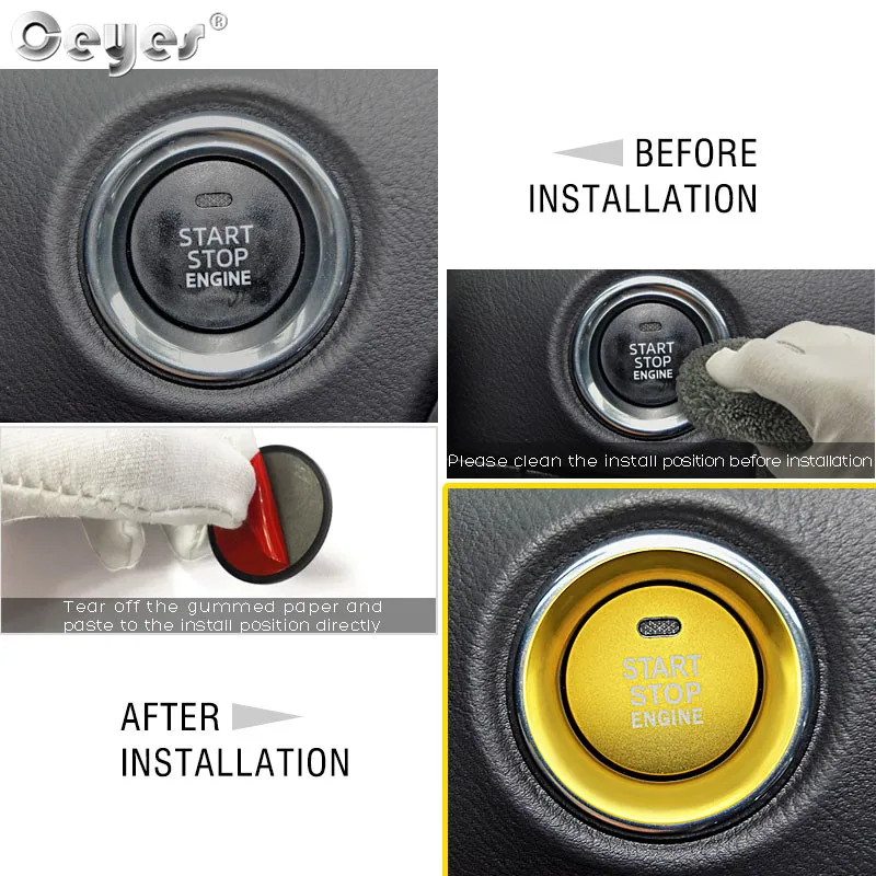 Car Start Engine Button Key Ring for MAZDA (33)