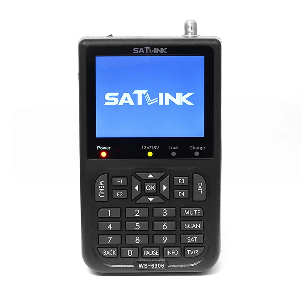 Satlink WS-6906 3,5 дюймов ЖК-дисплей DVB-S HD цифровой спутниковый сигнал WS 6906 спутниковый искатель метр спутниковый ресивер