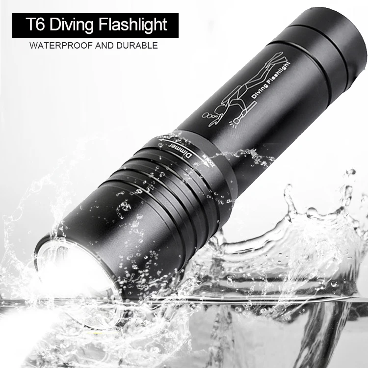 

Pocketman Underwater Zoomable 3800LM T6 LED Diving Light Scuba Diving Flashlight Dive Torch Lamp LED Flash Light zk90