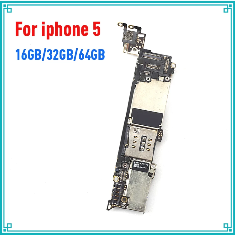 

Good working motherboard for iphone 5 5G 16g 32g 64g ROM unlocked mainboard full function logic board install IOS system