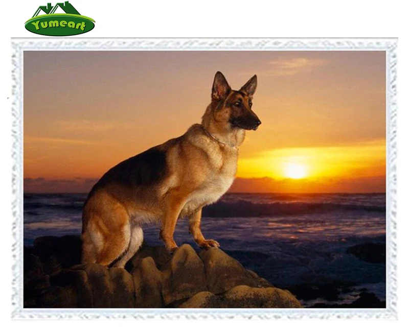 Needlework Resin Crafts DIY 5D Diamond Painting DMC Cross Stitch Kits Full Embroidery Christmas Animal Dog Patterns | Дом и сад