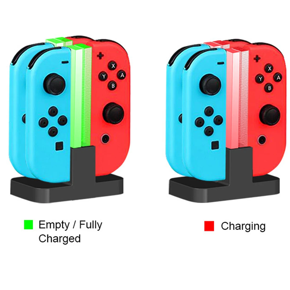 

2pcs a lot 4 in 1 for Joy-Con Controllers Storage Holder Stand Support Charging Dock Station Charger For Nintend Switch