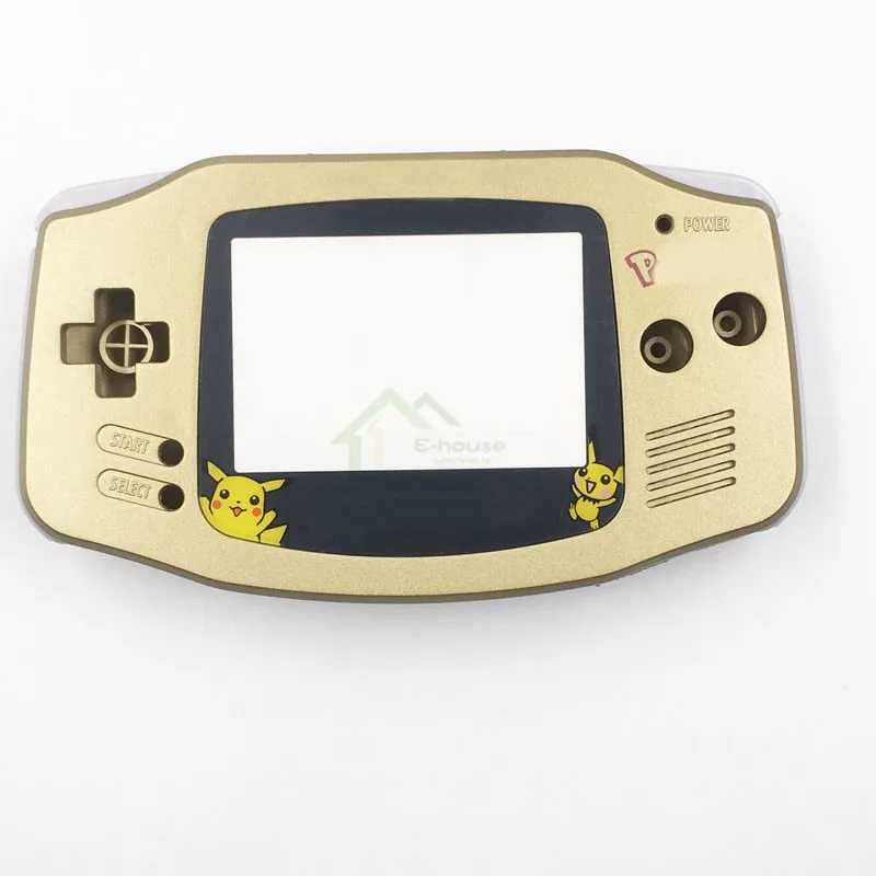 5 шт. золото Цвет основа Корпус для Gameboy Advance для GBA чехол Замена с Пластик Экран Лен и пуговицы