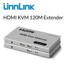 Unnlink 120M HDMI Ethernet Extender Splitter HDMI KVM Extension LAN RJ45 Cat5E 6 Network Extension FHD
