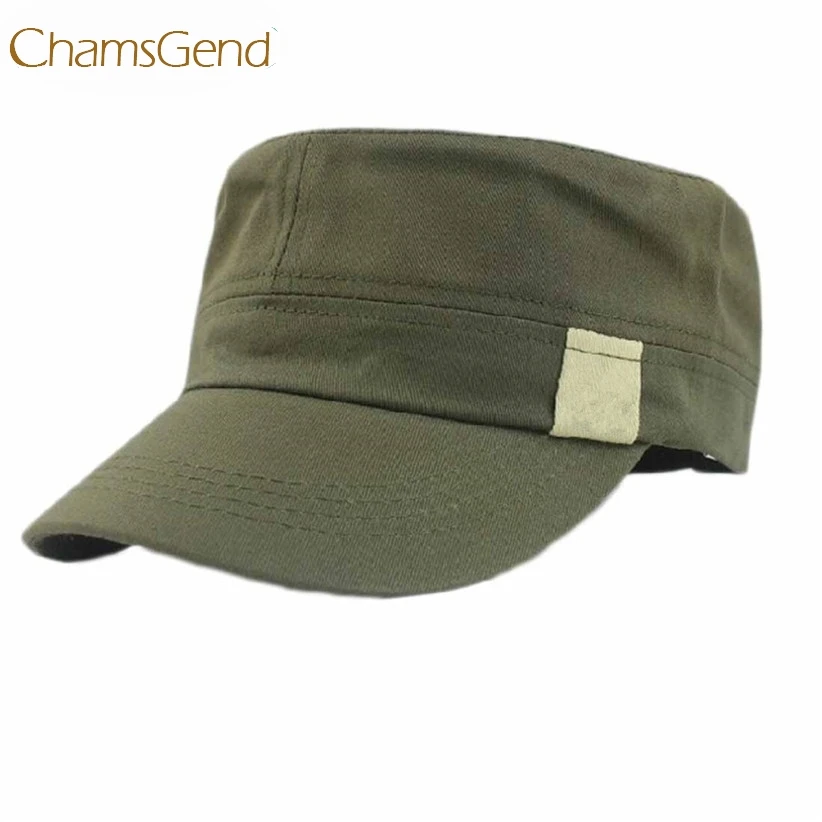 

Chamsgend Newly Design Unisex Flat Roof Hat Cadet Patrol Bush Hat Baseball Field Cap nice Selling Drop Shipping