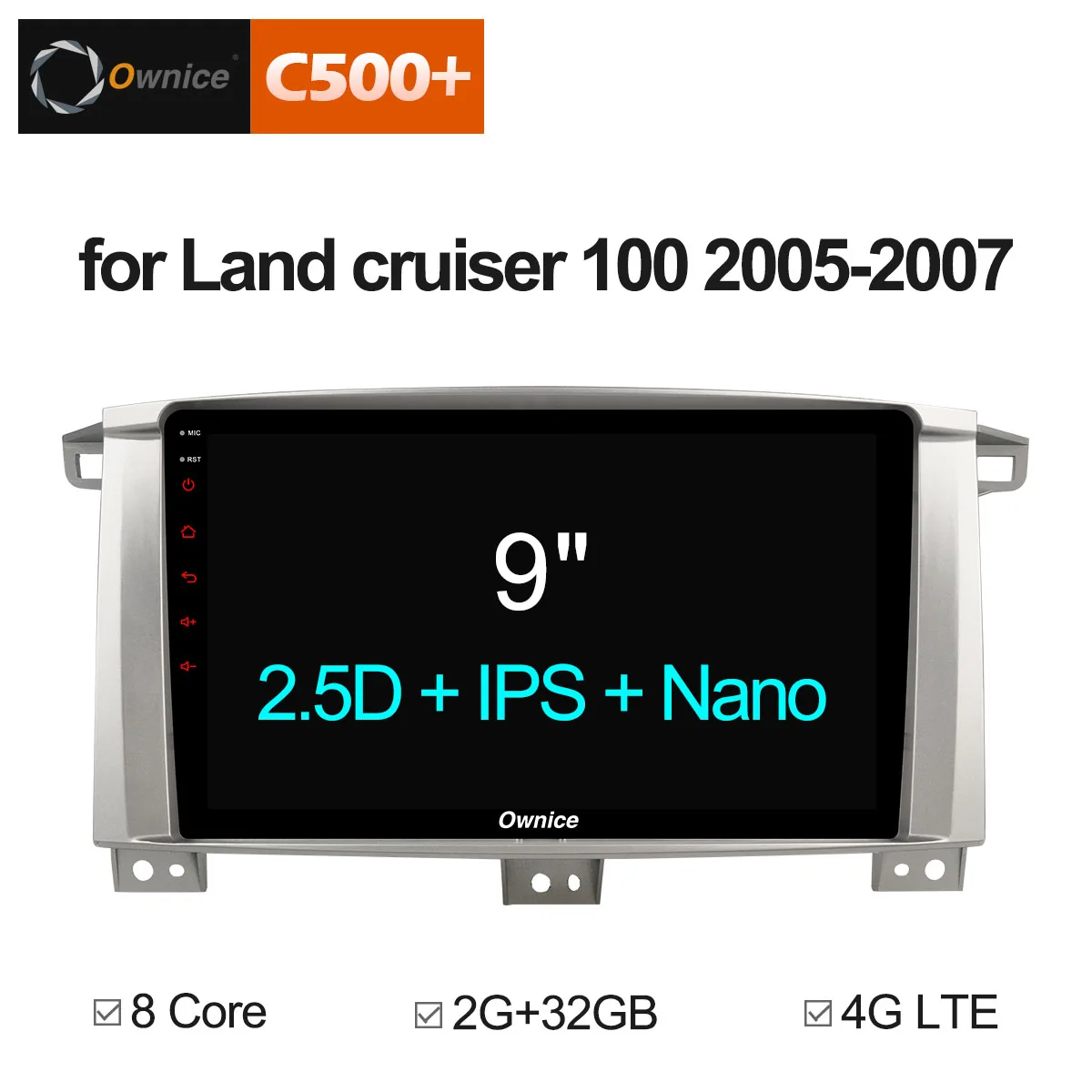 Ownice C500 G10 Android 8 1 Car DVD Stereo For Toyota Land Cruiser 100 LC100 Lexus