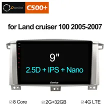 Ownice C500+ G10 Android 8.1 Car DVD Stereo For Toyota Land Cruiser 100 LC100 / Lexus LX470 2005 – 2007 Auto Radio RDS Navi 4G