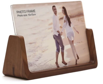 

Solid wood stand photo frames walnut/beech wood frame holder