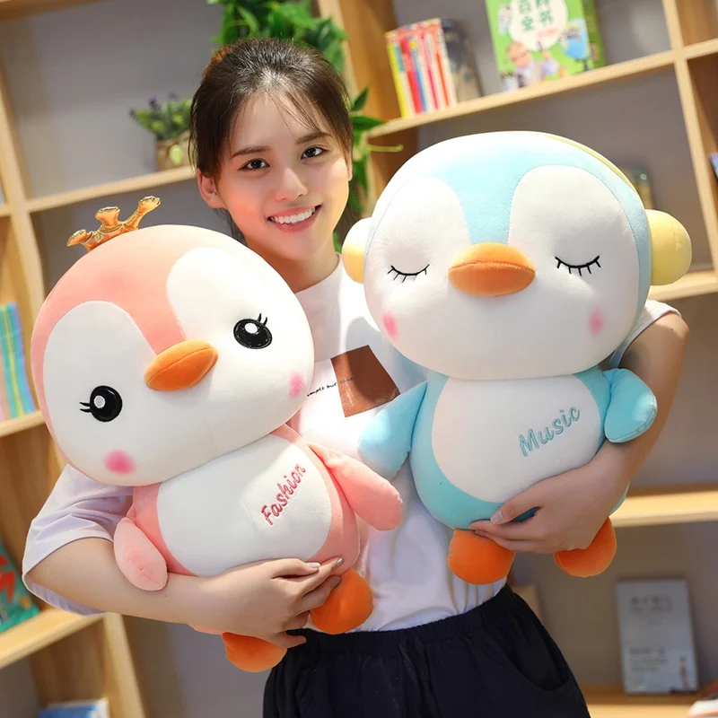 

Hot New 1pc25-65cm Soft Little Penguin Plush Toys Staffed Cartoon Animal Doll For Kids Baby Lovely Girls Christmas Birthday Gift