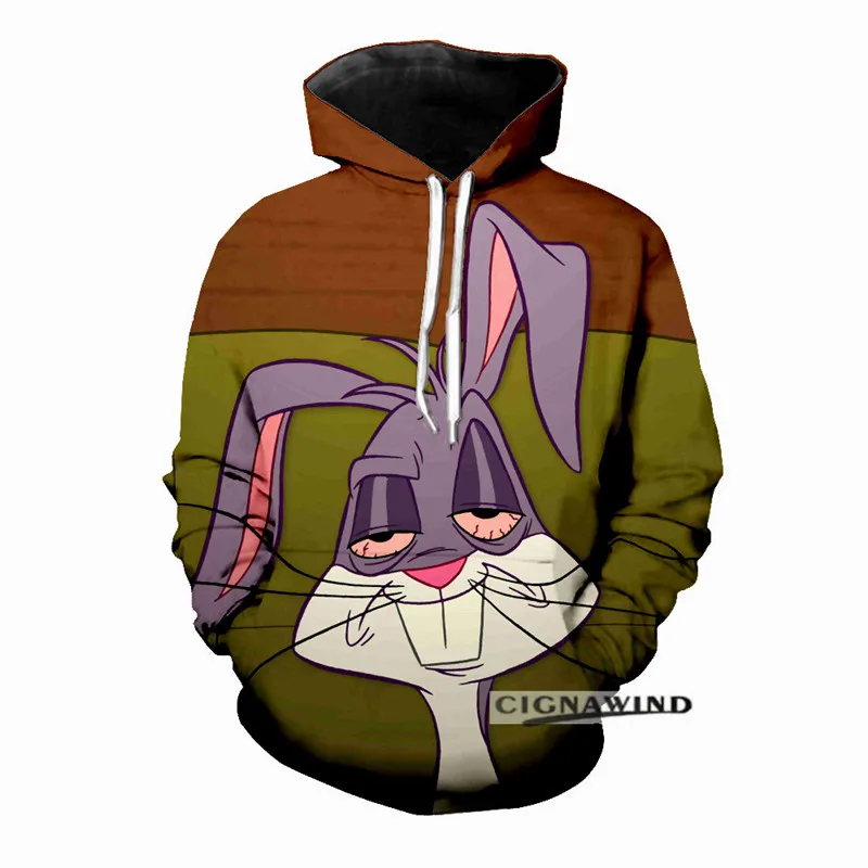 LIASOSO-2018-new-men-and-women-models-hoodies-fun-Bugs-Bunny3D-color-printing-men-and-women