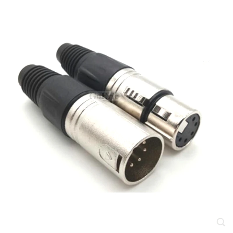 1 Set xlr connector audio plug microphone 5pin speaker male &amp female mic adapter | Обустройство дома