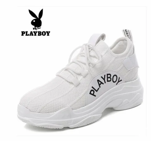 

2018 new women's shoes ins white shoes women's sports breathable thick bottom shoes