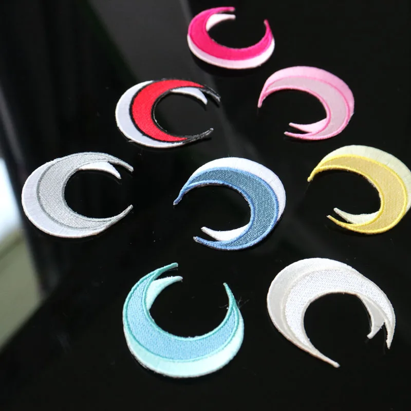 

1pc embroidery moon patches for clothing Embroidered embroidered patch for clothes Sewing applique parches