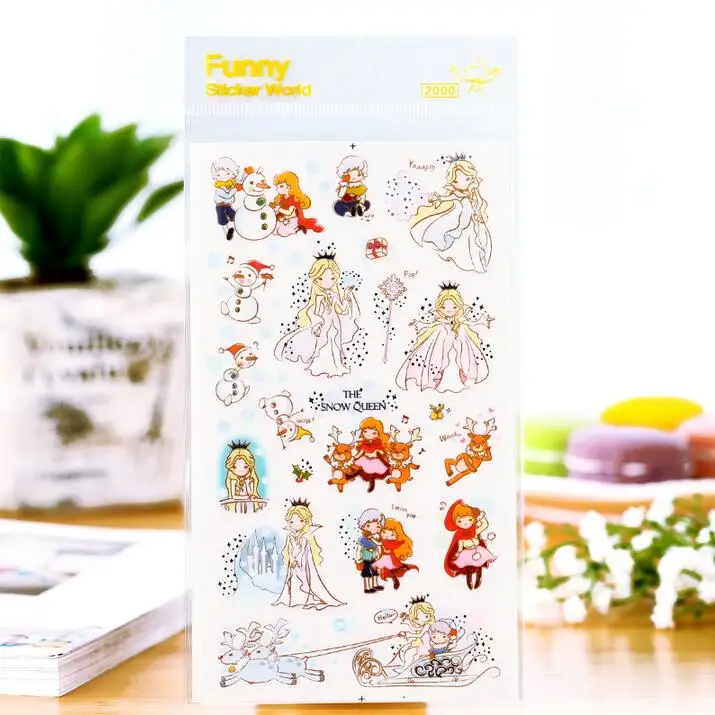 1pcs/lot Dairy Queen &Rapunzel Sleeping beauty deco PVC sticker Deco label Multifunction stationery stickers|Наклейки| |