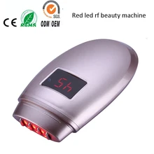 Портативный домашний RF Радио частота красный светодиодный, фотонный терапия для лица глаз шеи морщин пятна веснушки для удаления красоты массажер