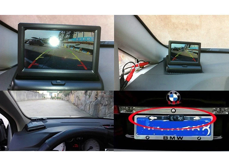 4.3 Inch Foldable Rearview Car Monitor Screen for Rear View Camera (3)