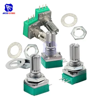 

diymore 5PCS/Lot 6mm B10K 10K Ohm 3 Pin Single Linear Rotary Potentiometer 15mm Knurled Shaft Potentiometer