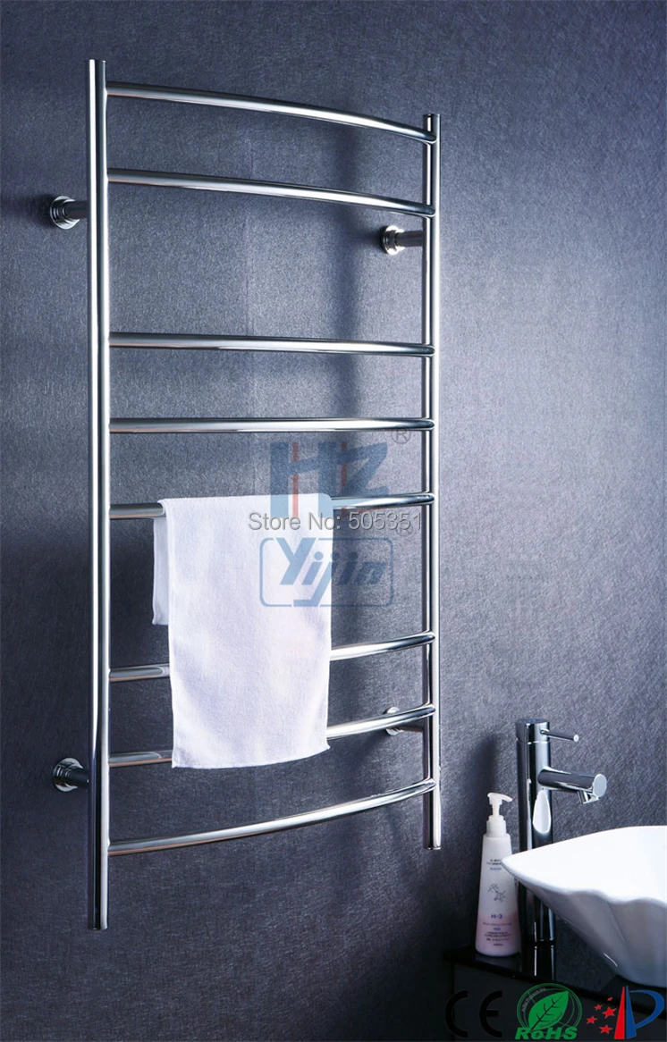 Yijin Curved electric heated towel rail warmer towel dryer electric