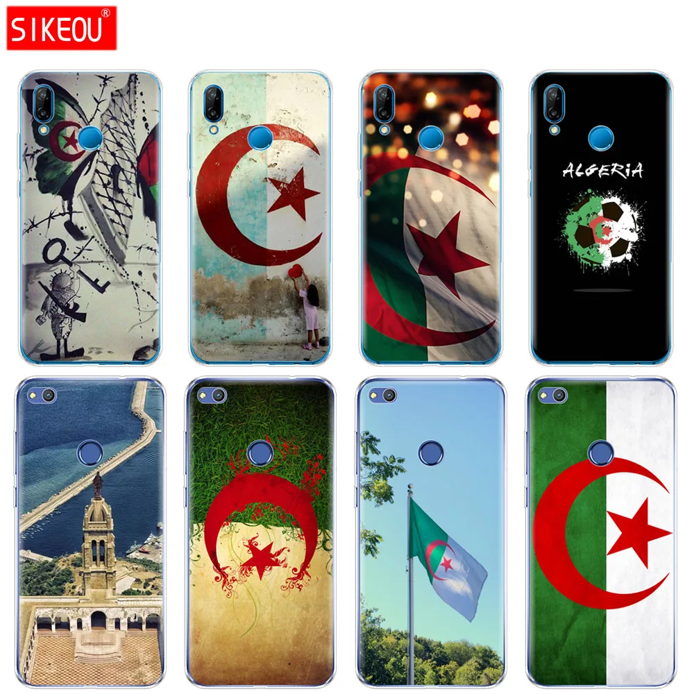 Силиконовый чехол для телефона Huawei P20 P7 P8 P9 P10 Lite Plus Pro 2017 P с флагом Алжира