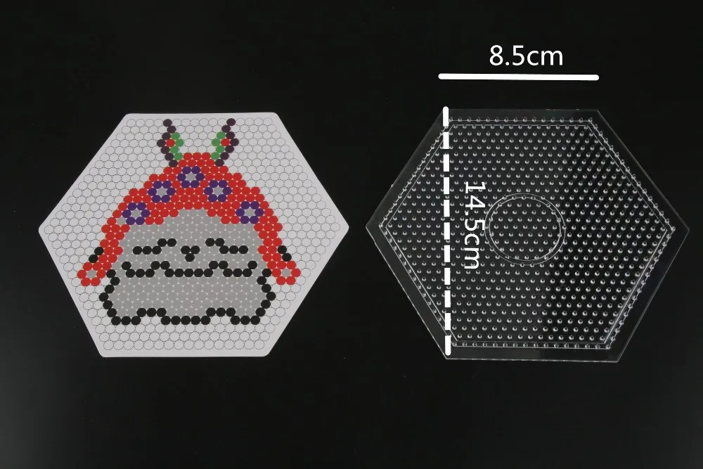 9 шт./лот 5 мм Хама бусины шаблон с Colore бумага пластик трафарет головоломки Perler бусины Diy Прозрачная форма головоломки Pegboard