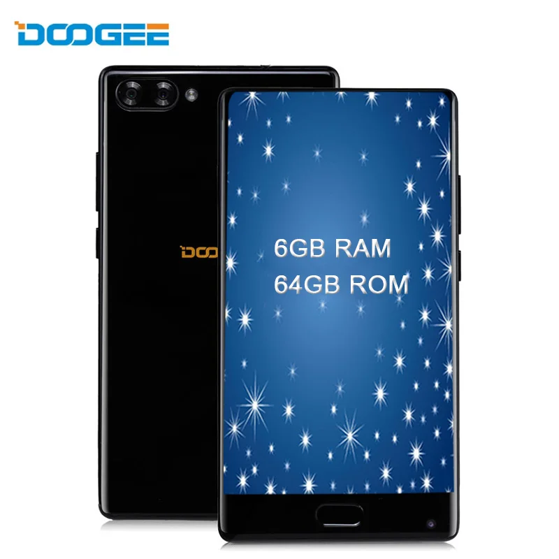 

DOOGEE Mix 5.5 Inch Smartphone 6GB RAM 64GB ROM 16MP+8MP Android 7.0 Otca Core MT6750 Dual SIM Fingerprint 4G Lte Mobile Phone