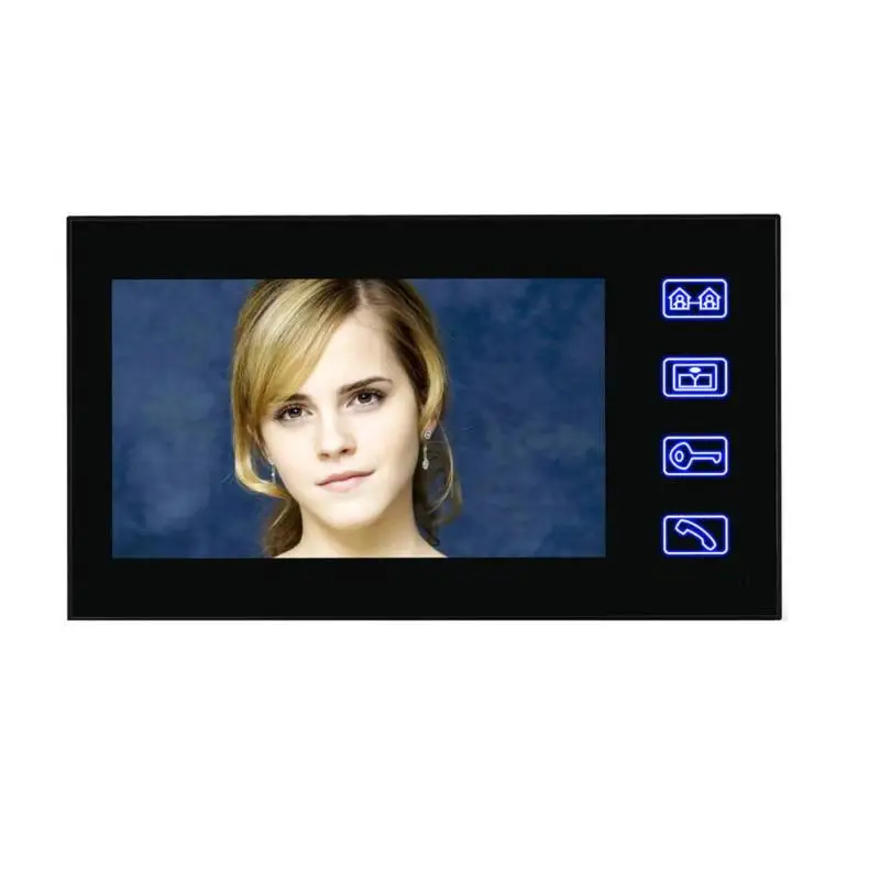 

7" RFID Touch Button Remote Unlock Video Door Phone Intercom Night Vision + Metal Electronic Door Lock
