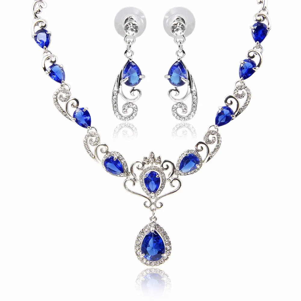 

Fashion Jewelry Necklace and Earrings Stud Earrings water drop acrylic Hypoallergenic high quality Jewelry Sets
