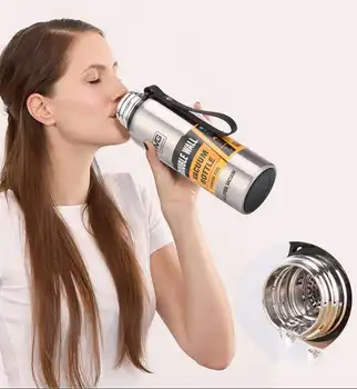 

New 1pc 500/750/1000/1500ml Russian Outdoor Thermos Portable Large Capacity Insulated Cup Military Style Vacuum Flask