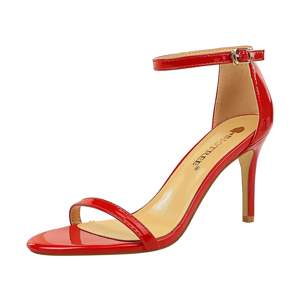 Plardin/туфли на высоком каблуке; женские Серебристые свадебные туфли; Туфли на высоких каблуках со стразами; туфли-лодочки; женская обувь; босоножки; женская обувь - Цвет: Красный