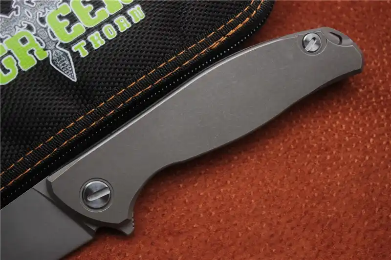 Складной нож Green thorn F95 Flipper титановый Карманный резец с плоской ручкой лезвие D2 TC4