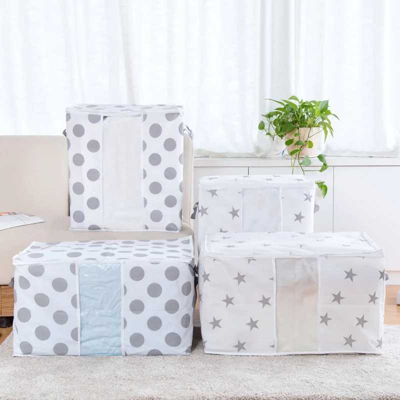 

Non-Woven Storage Bag Foldable Clothes Blanket Quilt Closet Sweater Organizer Pouches Storage Drawers Storage Organizer Box