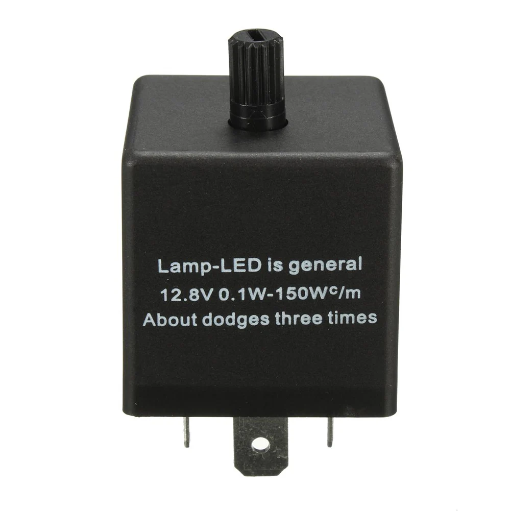 

12V 3-PIN Electronic LED Adjustable Flasher Relay For Car Turn Signal Light