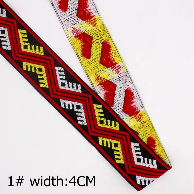 7 ярдов 4 см 6,5 см ширина вышивка лента кружева китайский стиль одежды украшения кружева Diy аксессуар для рукоделия - Цвет: (1) width  4CM
