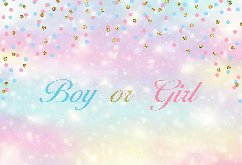 Vinyl Photography Background Gender Reveal Party Boy or Girl Prince or