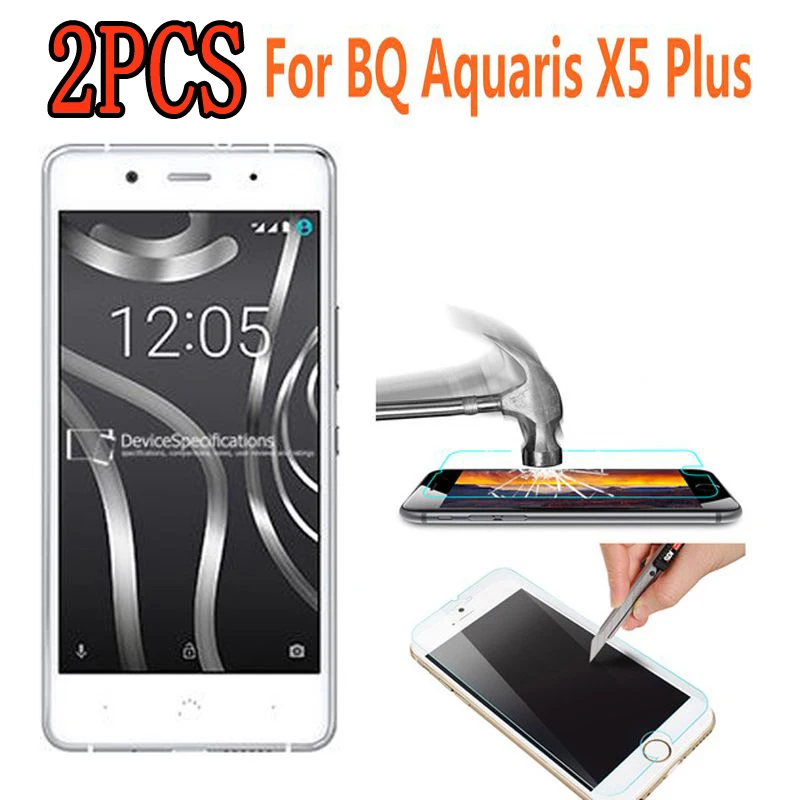 2 шт. закаленное стекло для BQ Aquaris X5 Plus защитная пленка 9H защита экрана