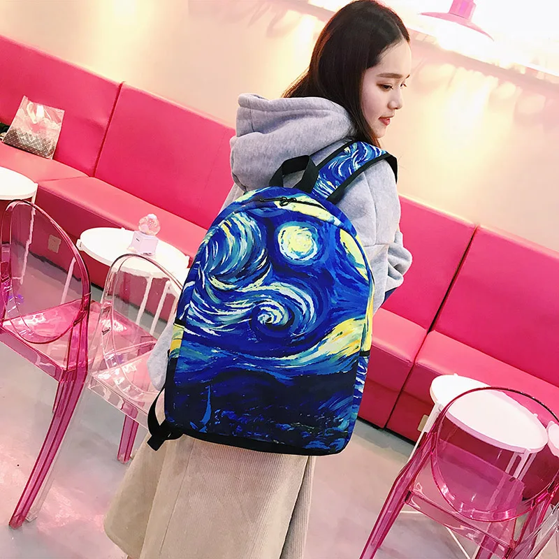 Menghuo Brand 2017 Daily Women Backpack for School Teenager Girls Boys Full Printed Nylon Travel Backpacks Casual Bags Mochilas (42)