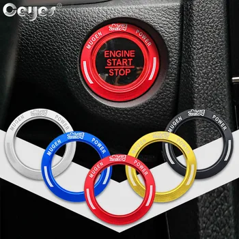 

Ceyes Car Interior Accessories Styling Ignition Start Push Button Stop Ring Stickers Case For Honda Mugen Logo Civic 2018 Covers